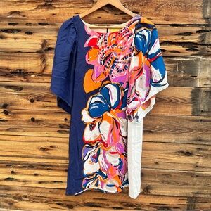 MAEVE | Anthropologie 100% Silk Floral Dress M